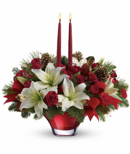 Crimson Glow Centerpiece